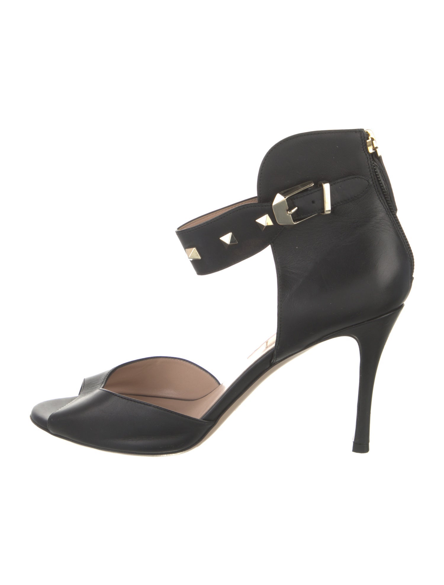 Valentino Rockstud Accents Leather Sandals