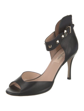Valentino Rockstud Accents Leather Sandals