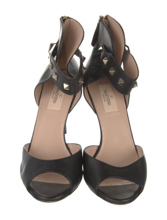 Valentino Rockstud Accents Leather Sandals