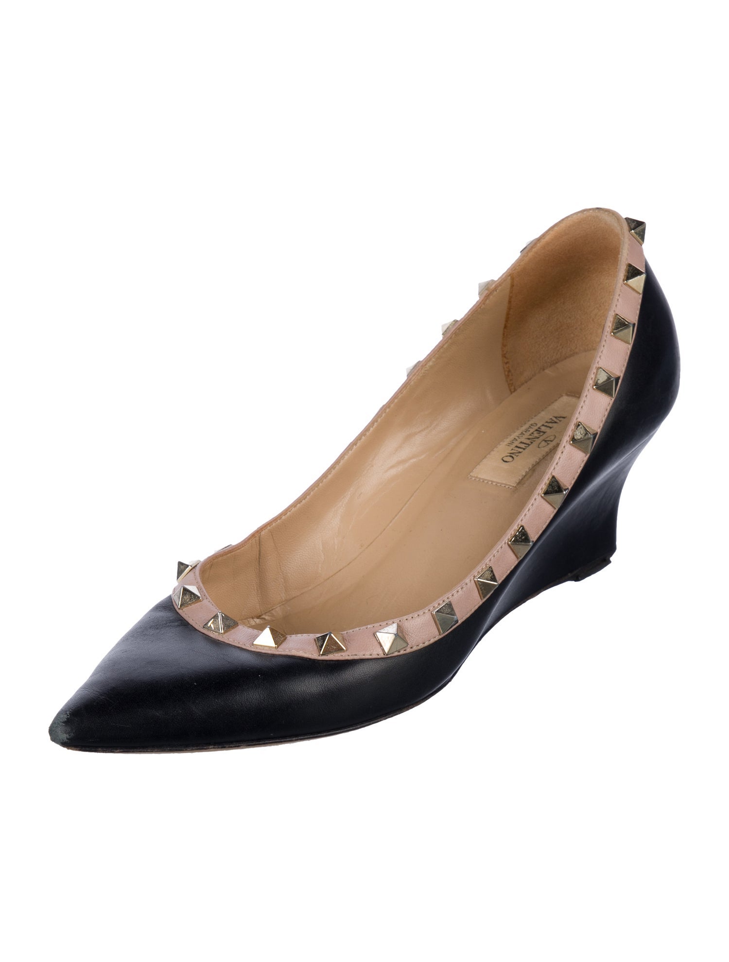Valentino Rockstud Accents Patent Leather Pumps