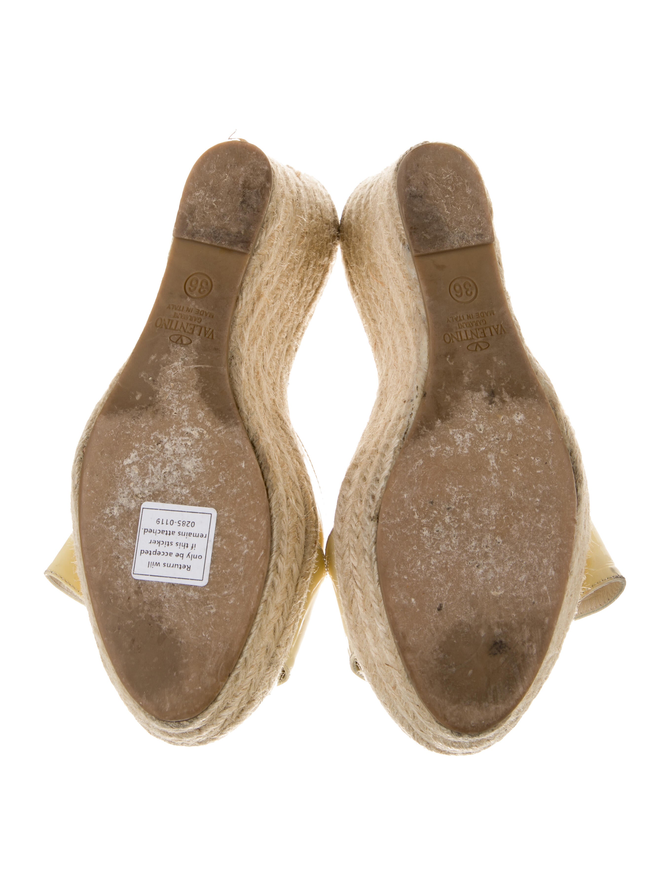 Valentino Jute Bow Accents Espadrilles