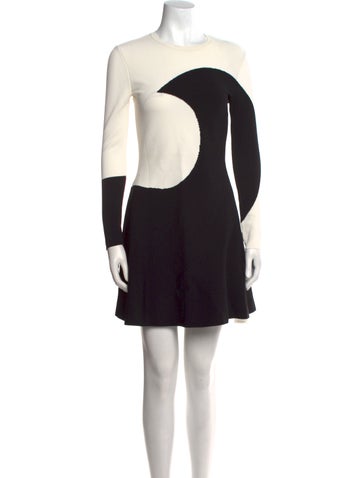 Valentino Dresses Colorblock Pattern Mini Dress S