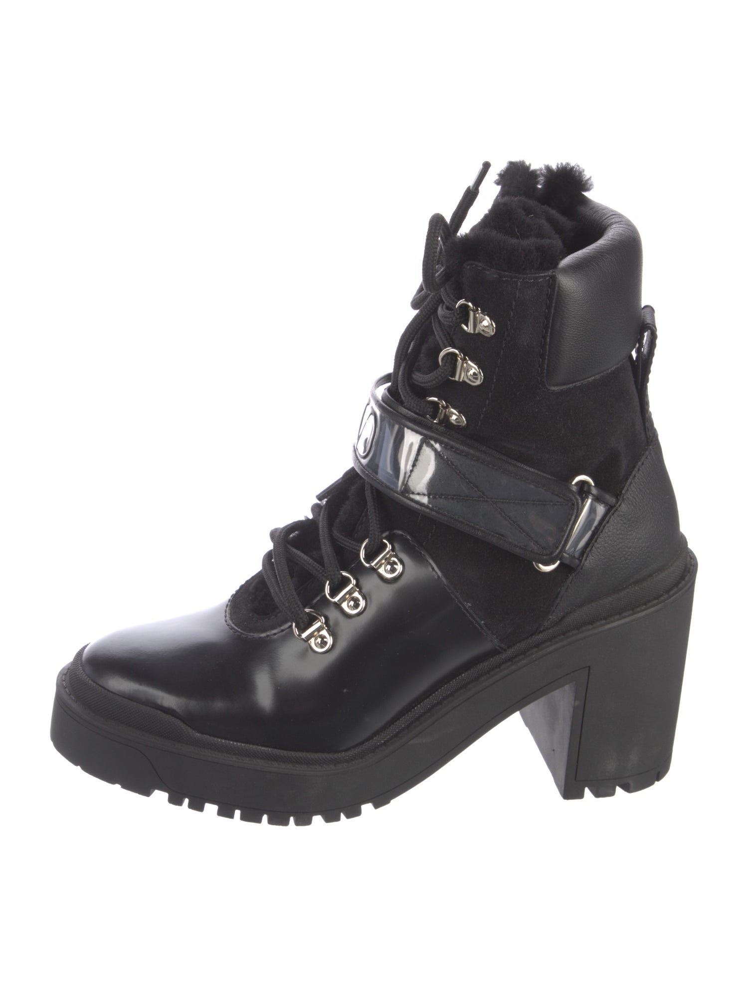 Valentino Leather Combat Boots