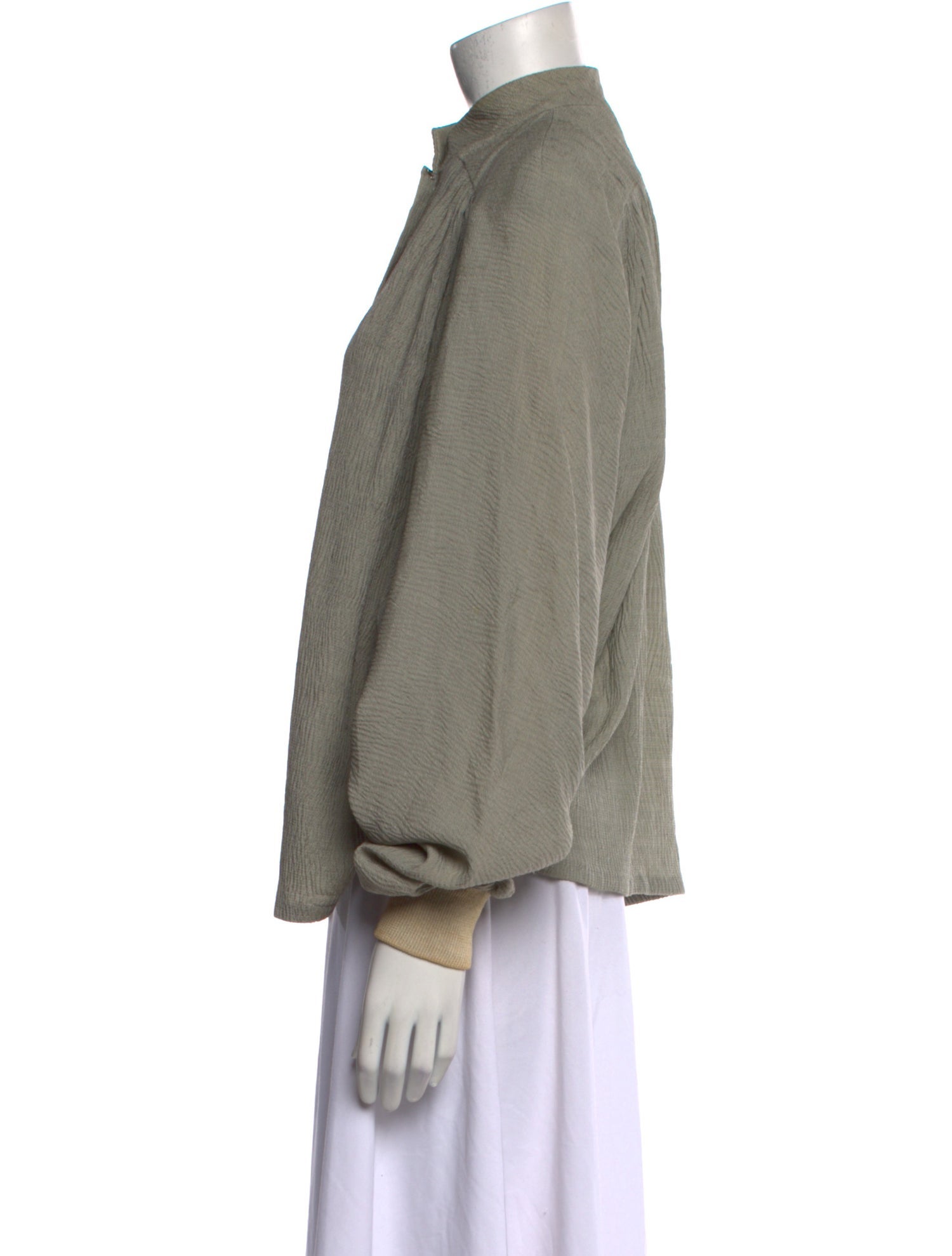 Valentino Mock Neck Long Sleeve Blouse