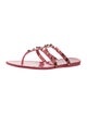 Valentino Rockstud Accents Patent Leather Slides