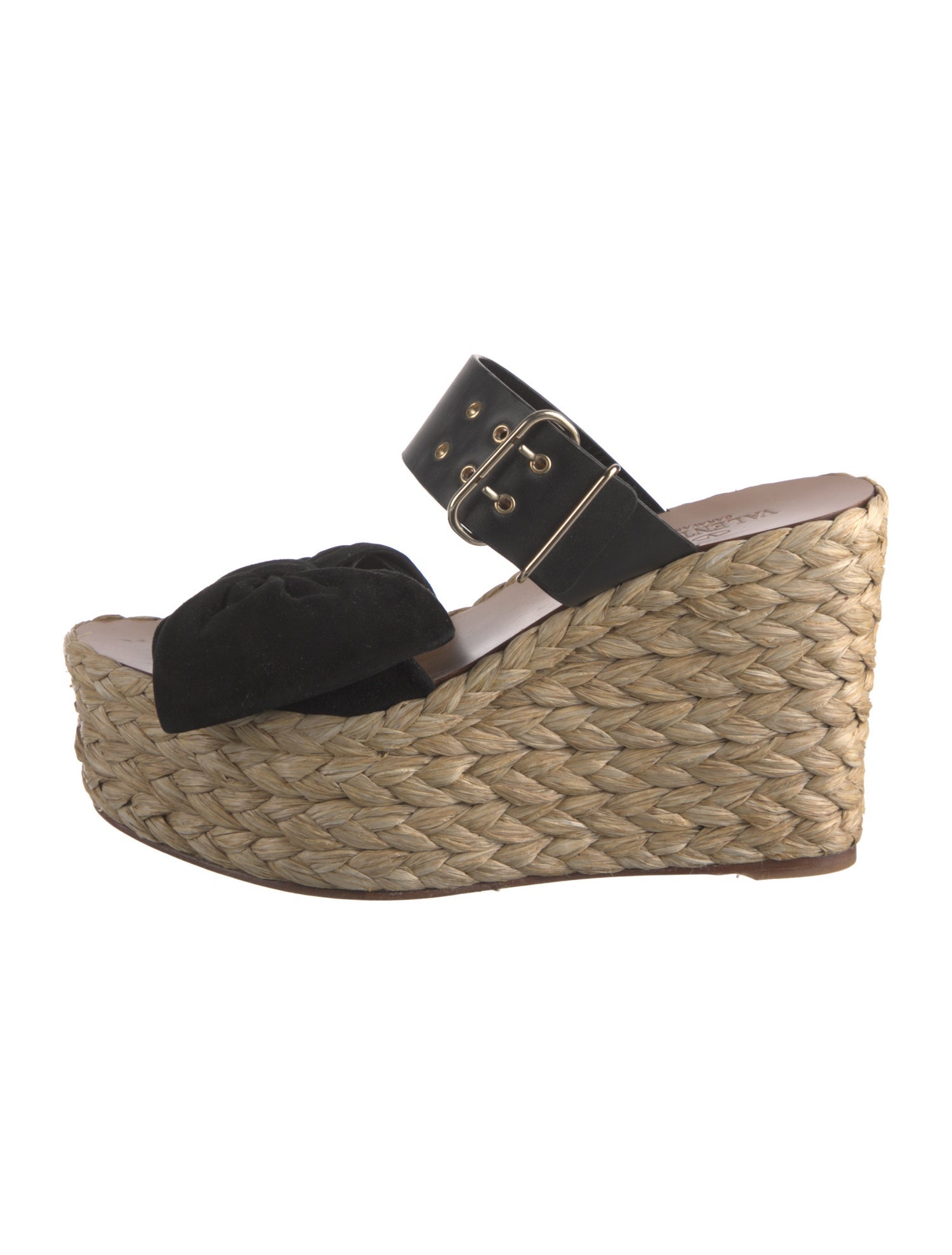 Valentino Suede Bow Accents Espadrilles