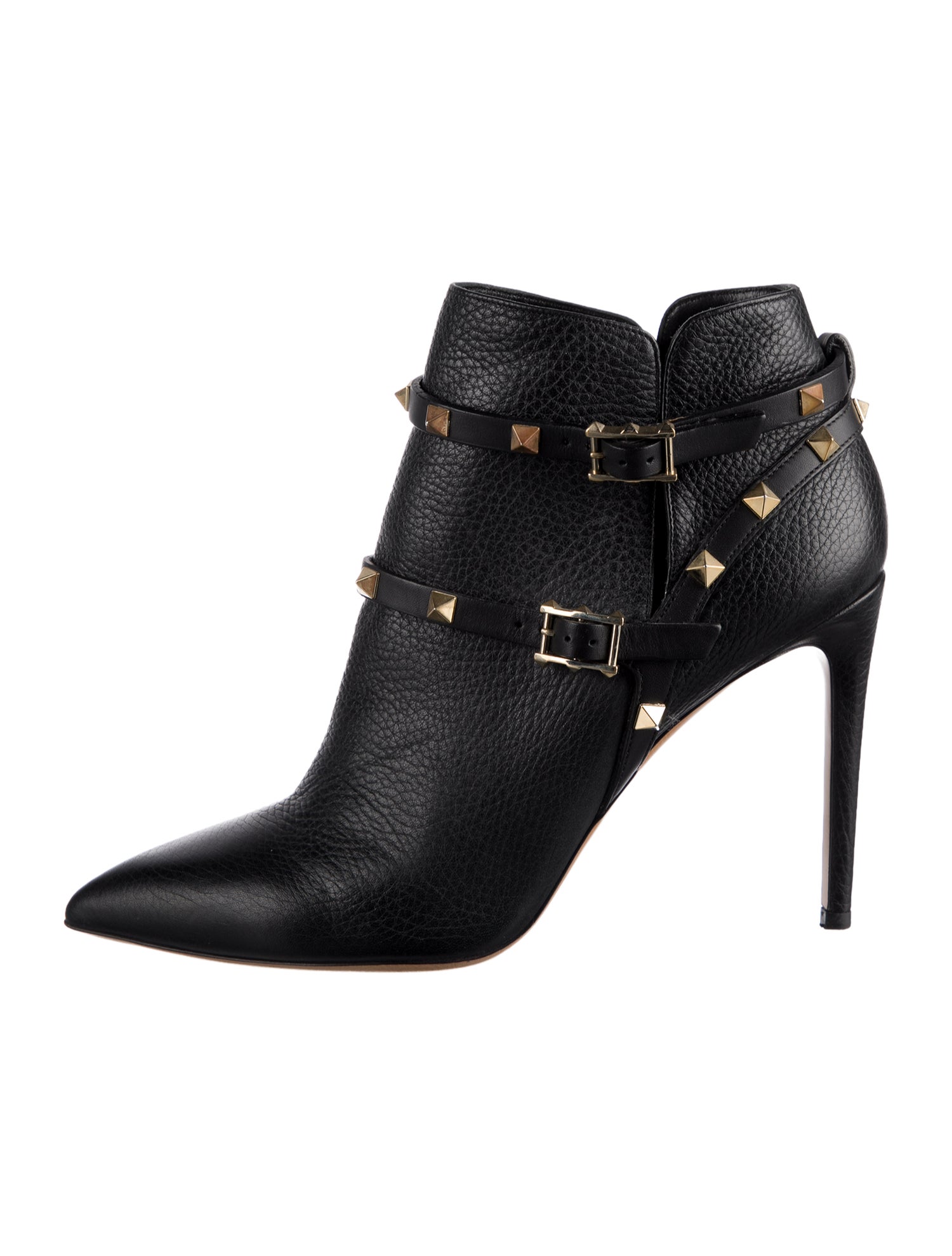 Valentino Rockstud Accents Leather Boots