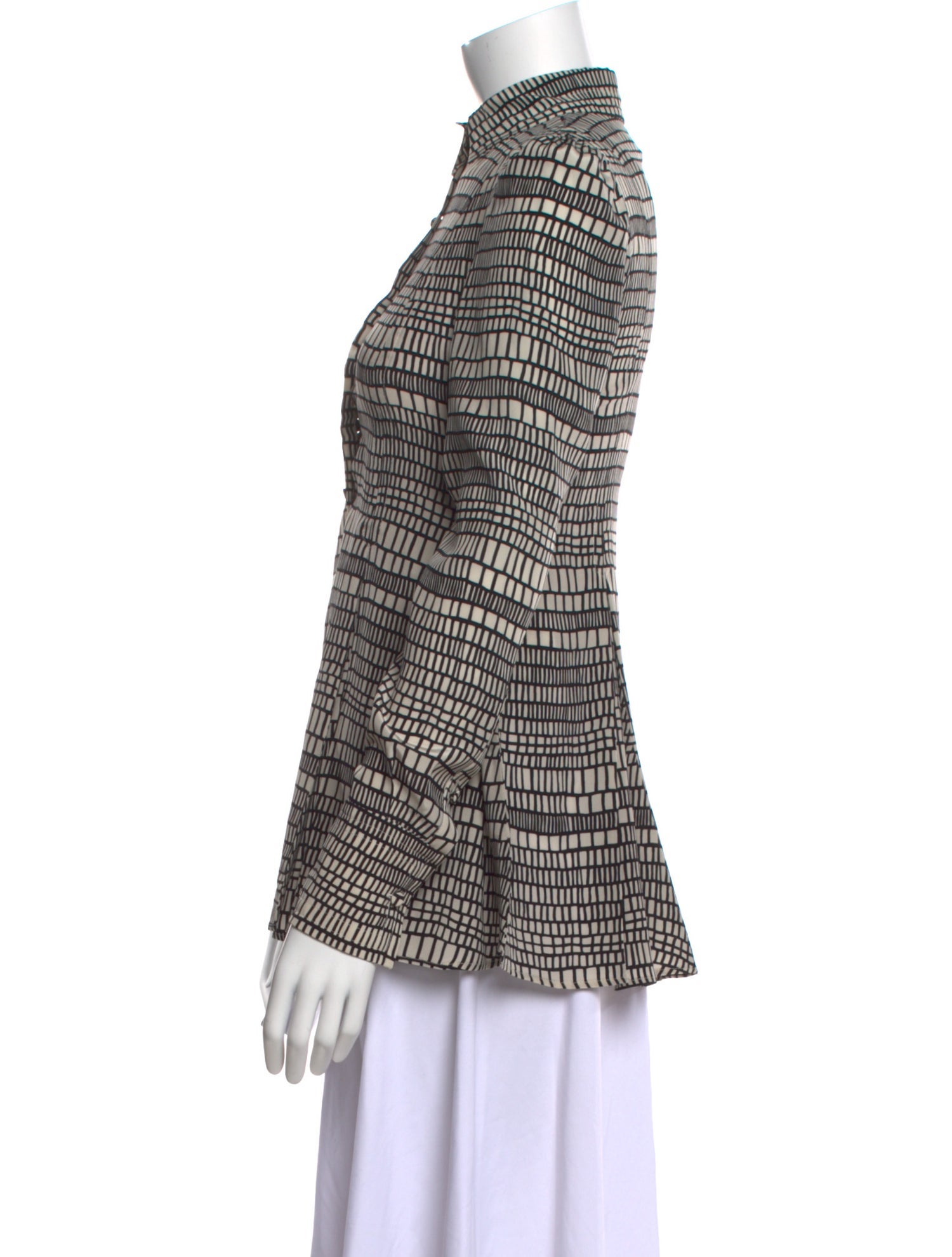 Valentino Silk Printed Button-Up Top