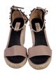 Valentino Rockstud Accents Leather Espadrilles
