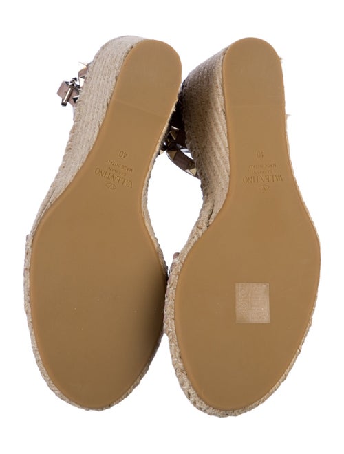 Valentino Rockstud Accents Leather Espadrilles