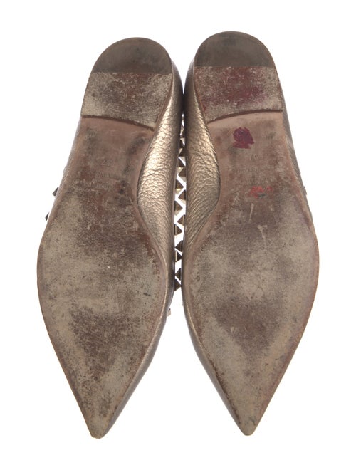 Valentino Rockstud Accents Leather Ballet Flats