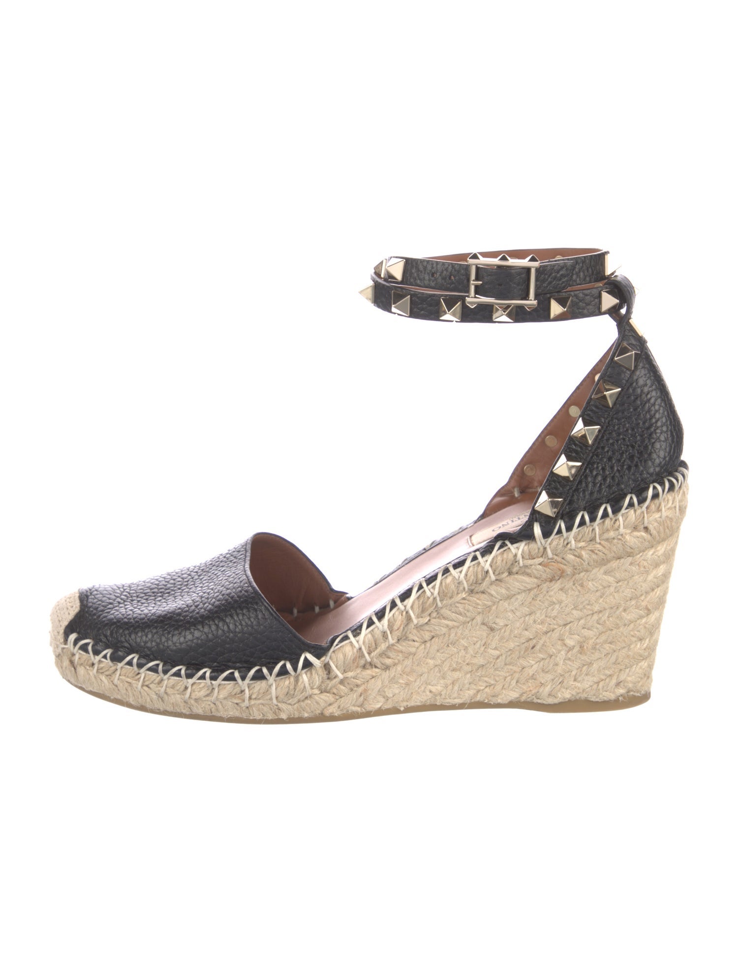 Valentino Rockstud Accents Leather D'Orsay Pumps