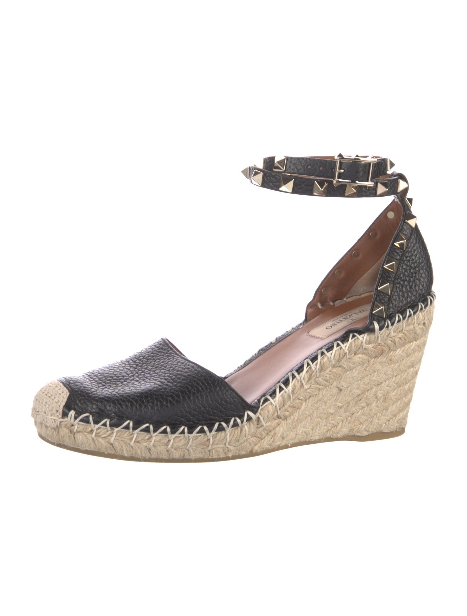 Valentino Rockstud Accents Leather D'Orsay Pumps