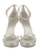Valentino Rockstud Accents Satin T-Strap Sandals