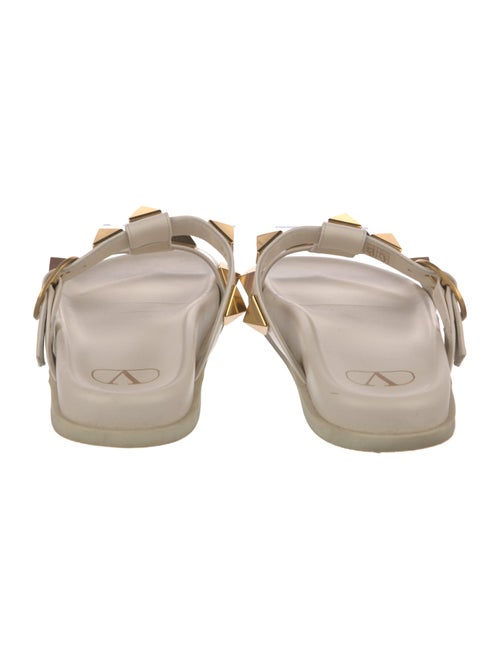 Valentino Rockstud Accents Leather Slides