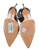 Valentino Leather Fringe Trim Accent D'Orsay Pumps