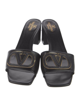 Valentino Leather Slides