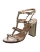 Valentino Rockstud Accents Leather Gladiator Sandals
