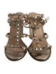 Valentino Rockstud Accents Leather Gladiator Sandals