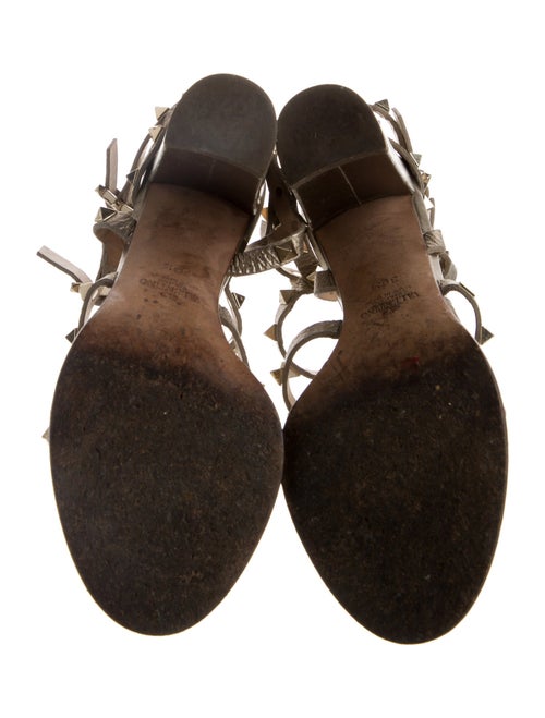 Valentino Rockstud Accents Leather Gladiator Sandals