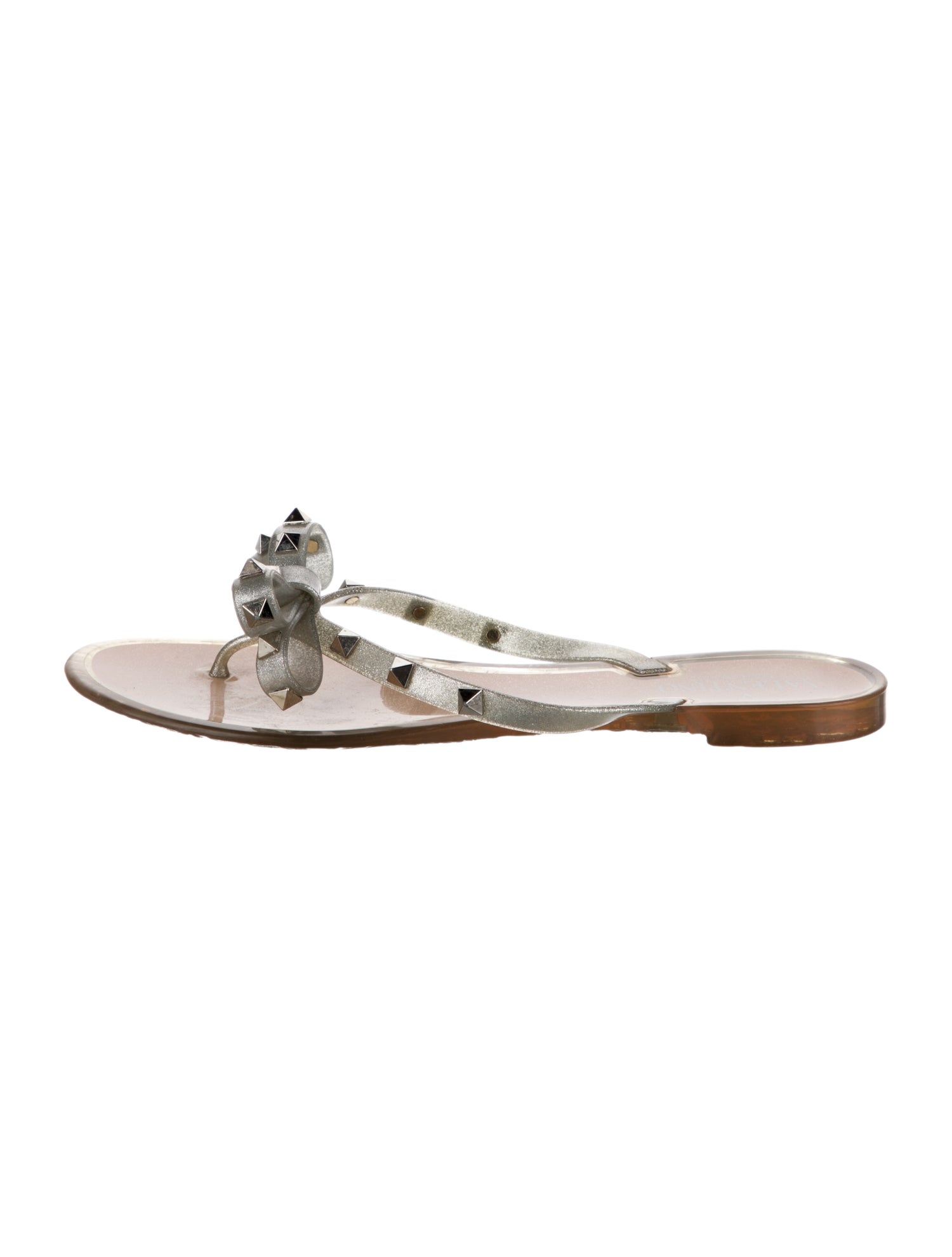 Valentino Rockstud Accents Rubber Slides