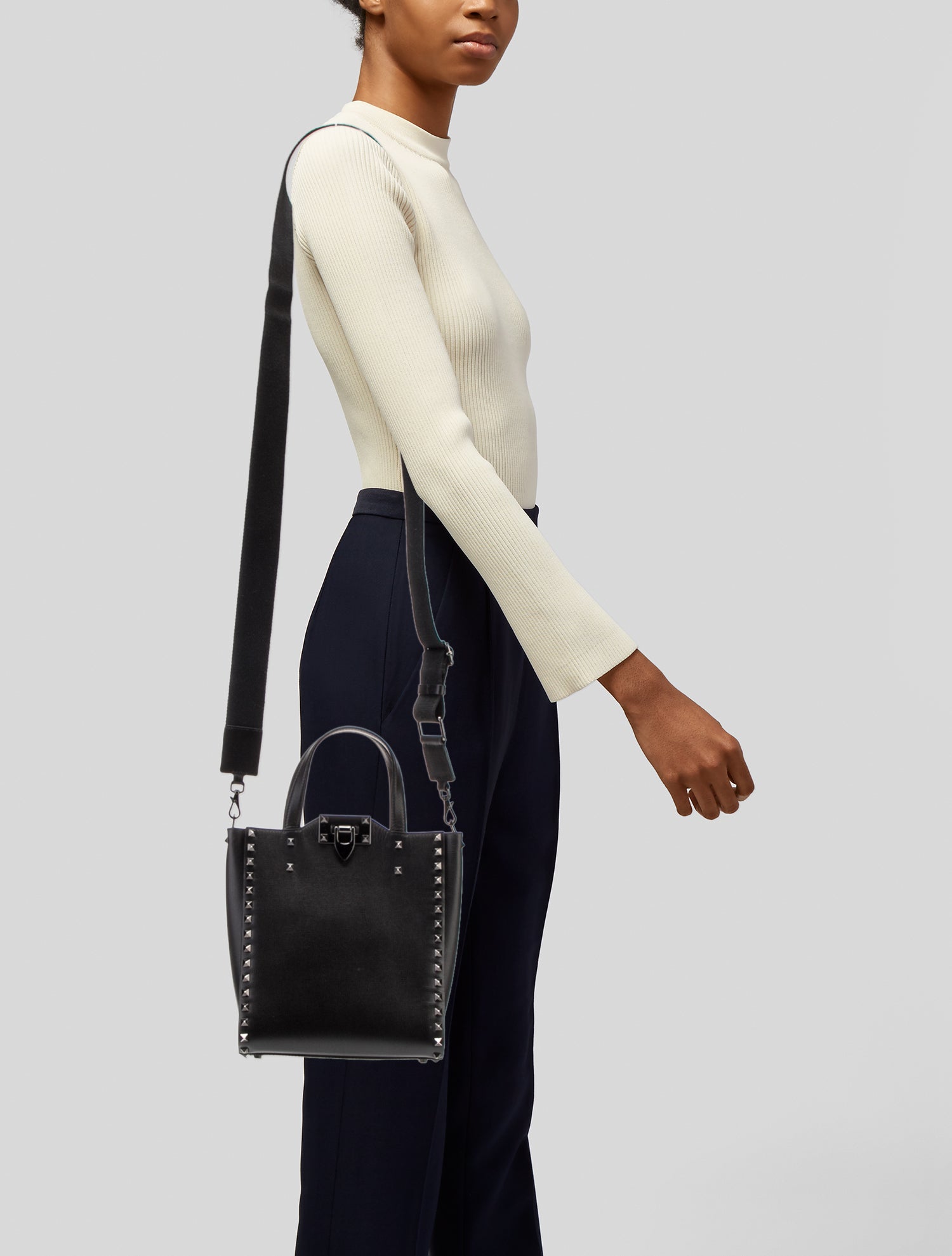 Valentino Rockstud Top Handle Bag