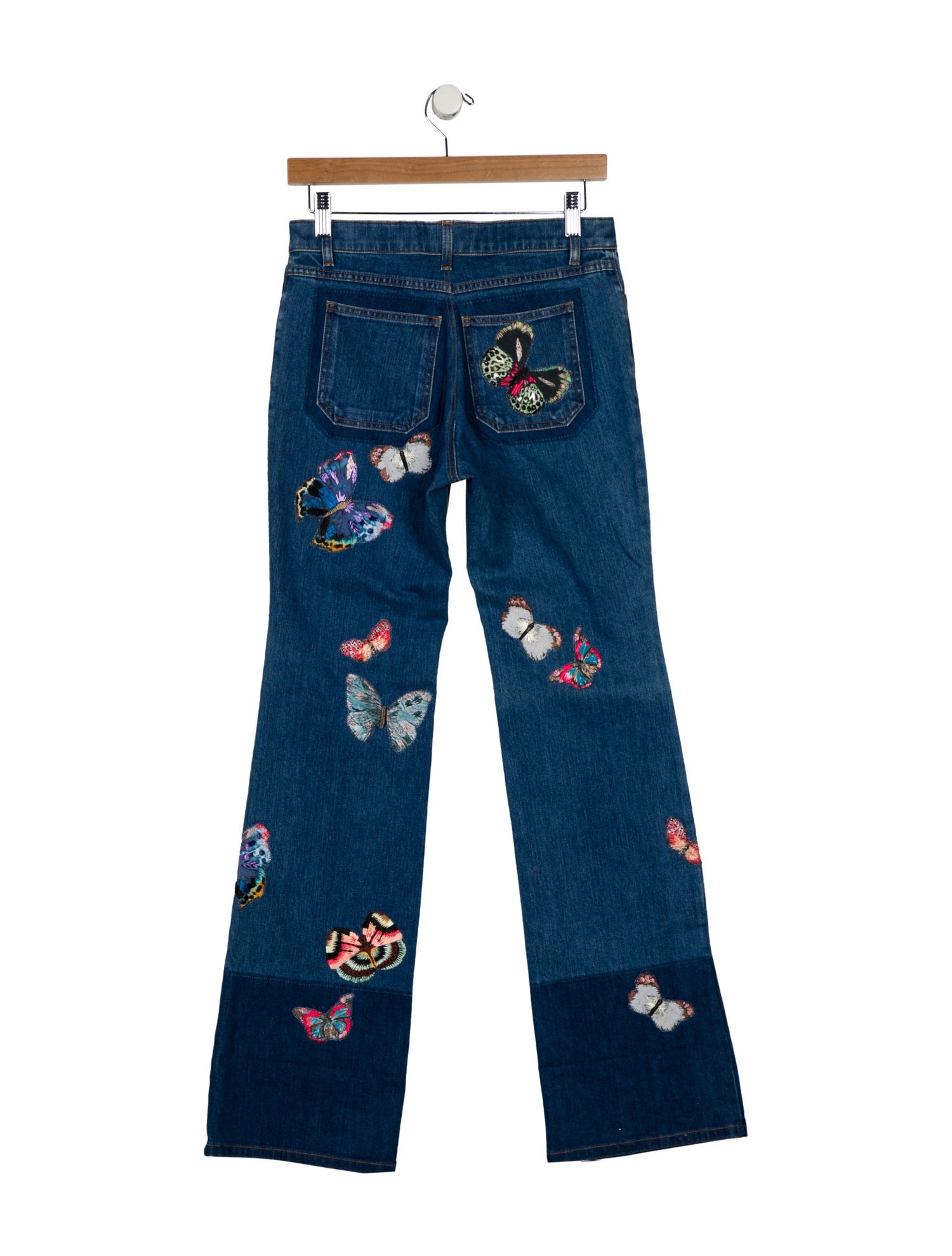 Valentino Mid-Rise Wide Leg Jeans