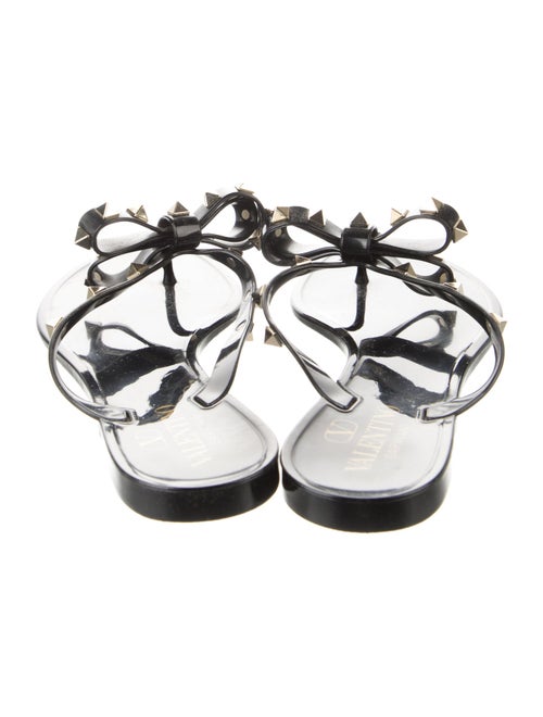 Valentino Rockstud Accents Rubber Slides