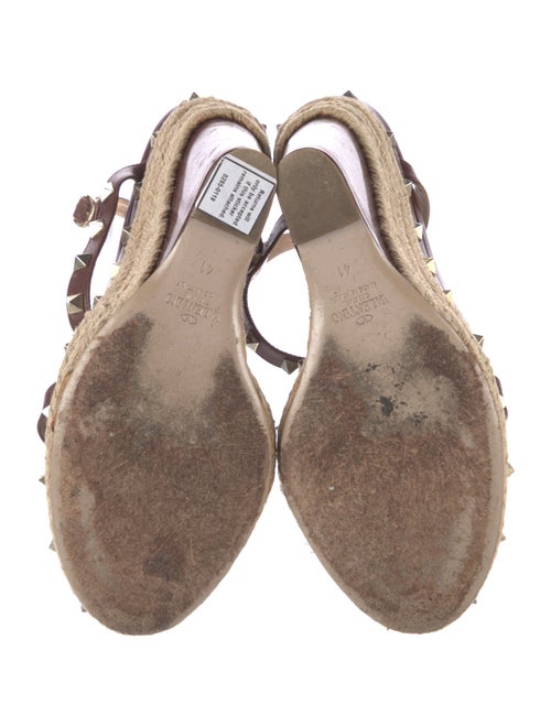 Valentino Rockstud Accents Leather Espadrilles