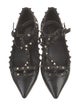 Valentino Rockstud Accents Leather Ballet Flats