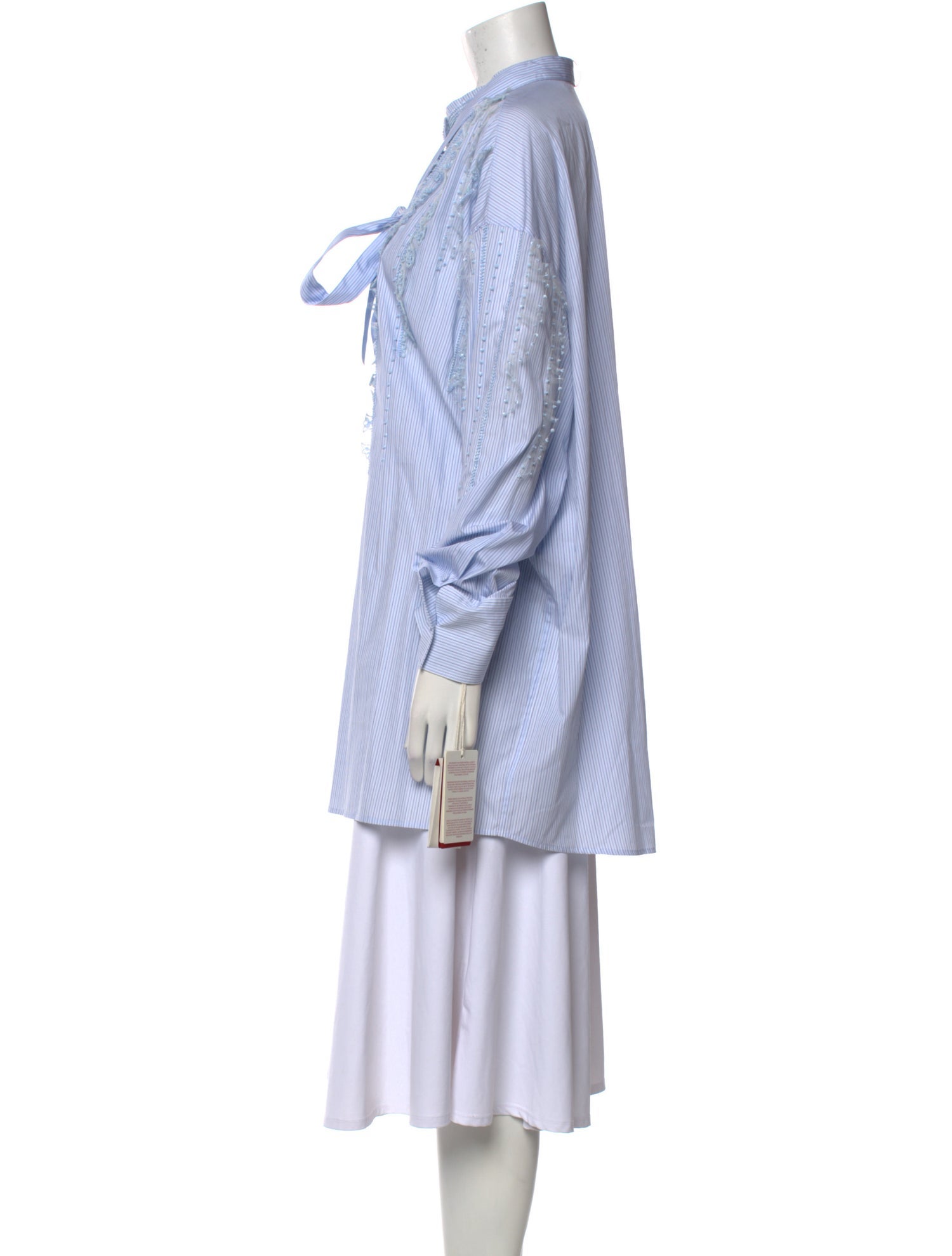 Valentino Striped Mock Neck Tunic w/ Tags