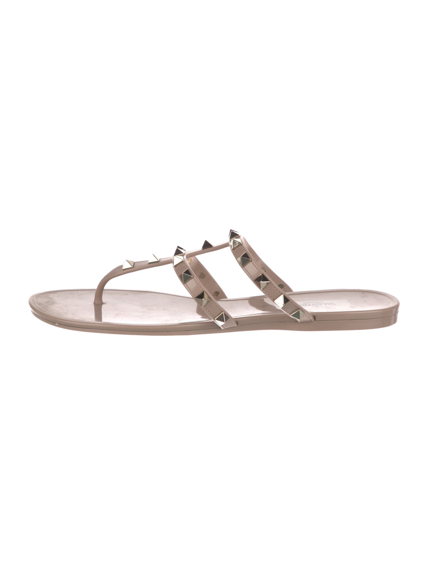 Valentino Rockstud Accents Rubber Slides
