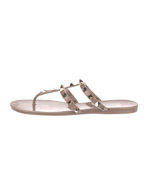 Valentino Rockstud Accents Rubber Slides