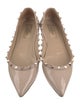 Valentino Rockstud Accents Patent Leather Ballet Flats