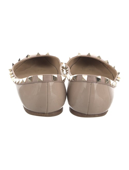 Valentino Rockstud Accents Patent Leather Ballet Flats