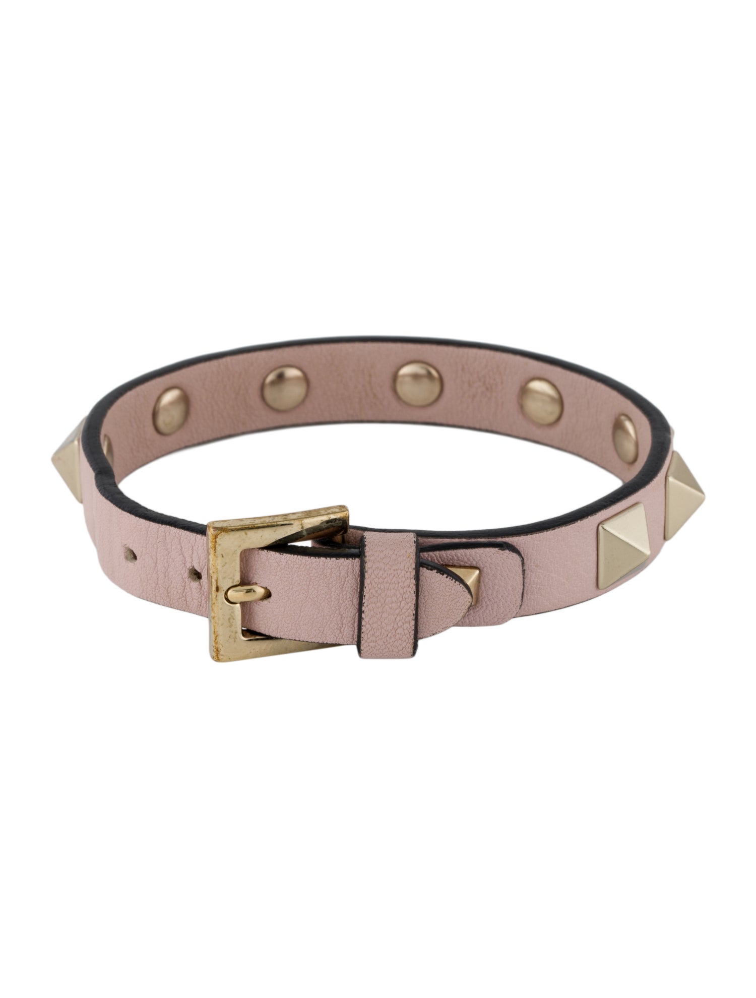 Valentino Leather Rockstud Wrap Bracelet