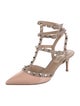 Valentino Rockstud Accents Patent Leather T-Strap Pumps