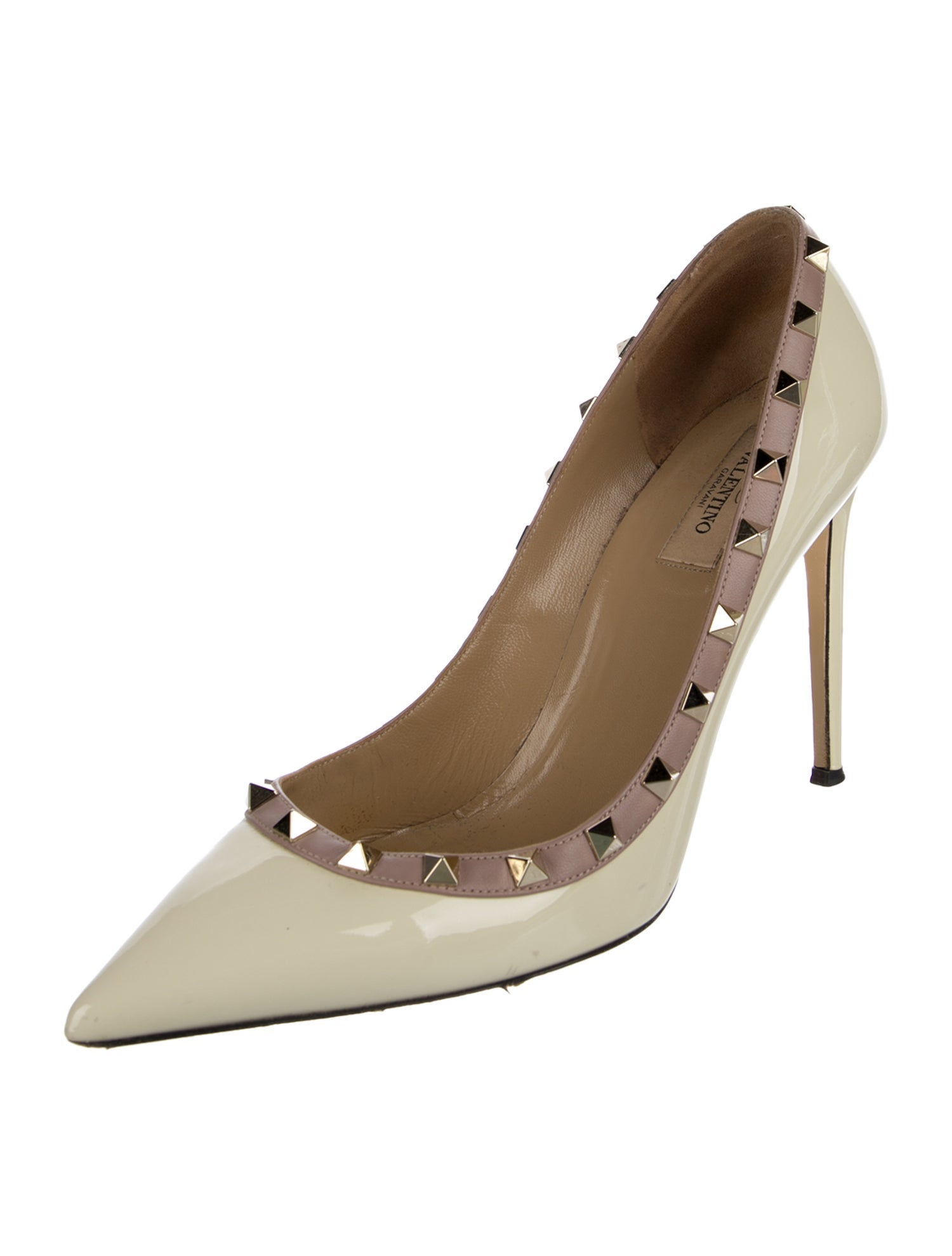 Valentino Rockstud Accents Patent Leather Pumps