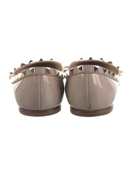 Valentino Rockstud Accents Patent Leather Ballet Flats
