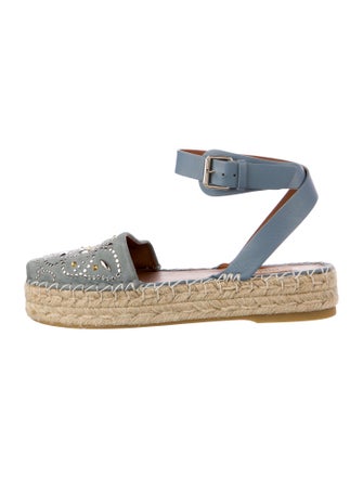 Valentino Suede Studded Accents Espadrilles
