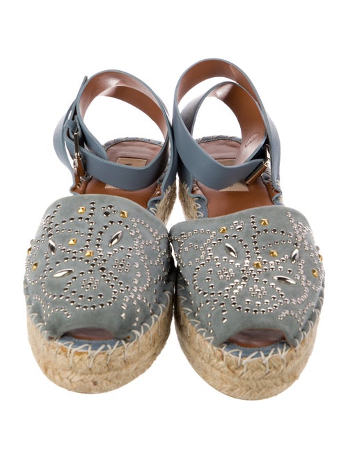 Valentino Suede Studded Accents Espadrilles