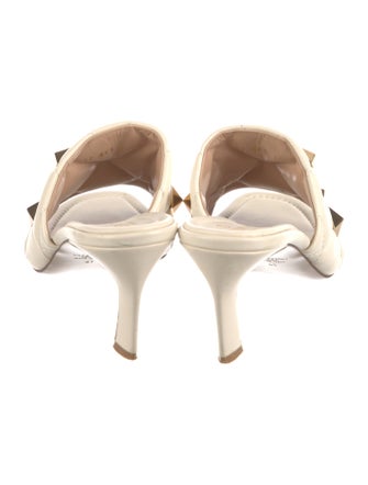 Valentino Rockstud Accents Leather Slides