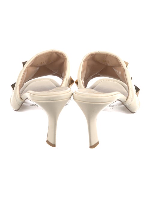 Valentino Rockstud Accents Leather Slides