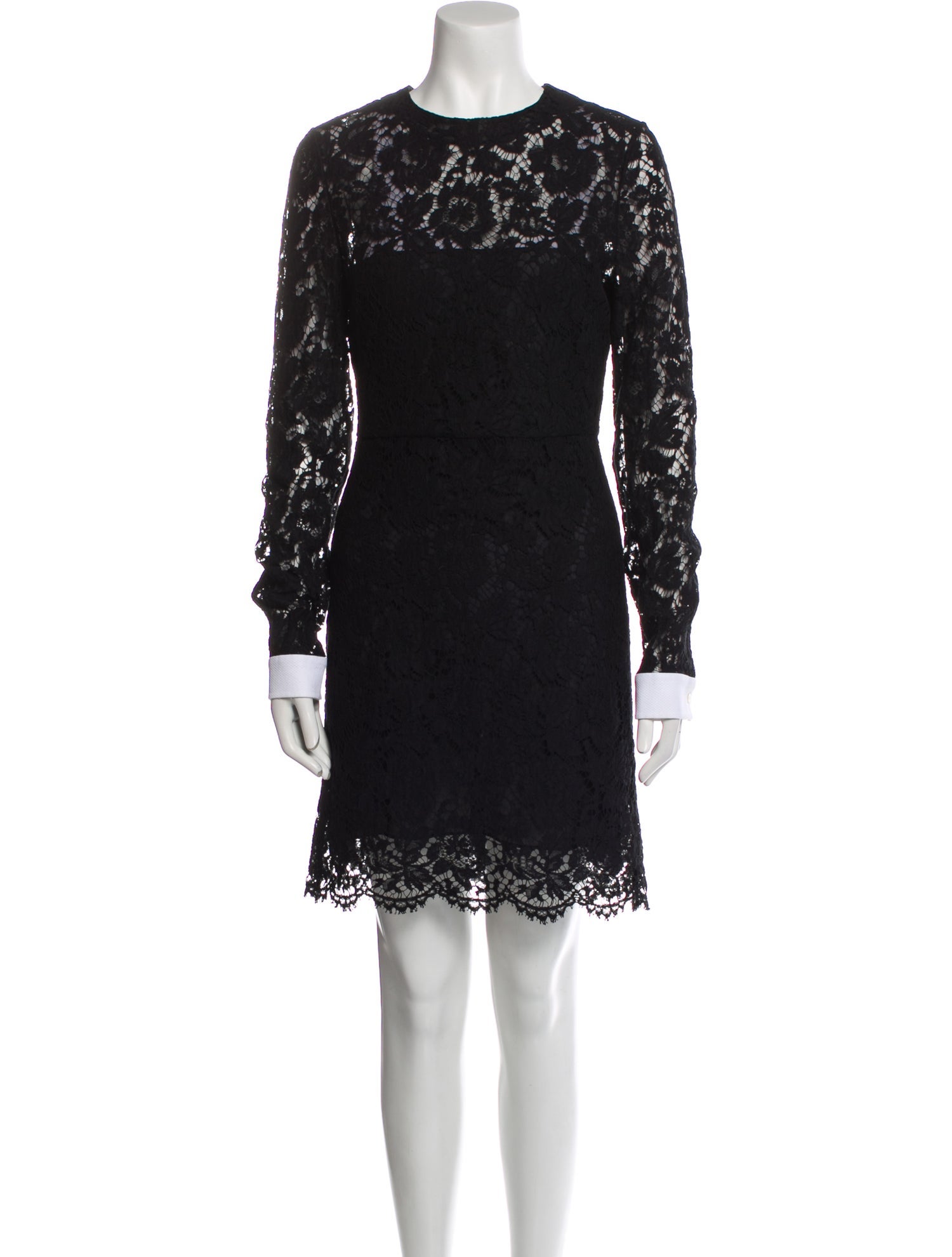 Valentino Lace Pattern Knee-Length Dress