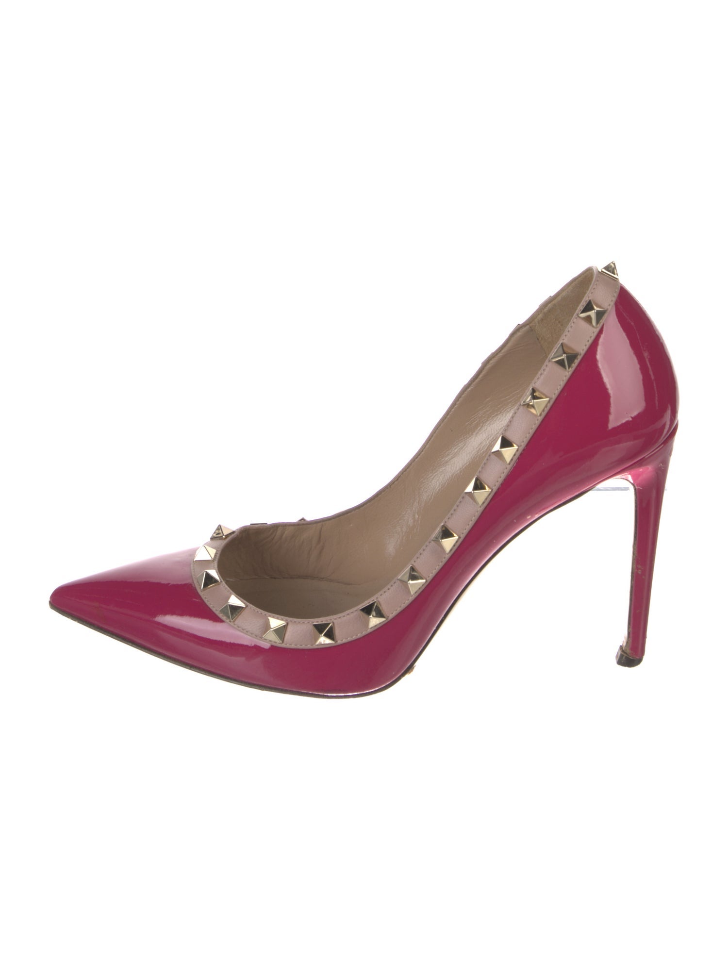 Valentino Rockstud Accents Patent Leather Pumps