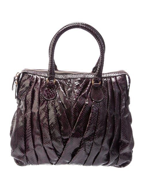 Valentino Python Top Handle Bag