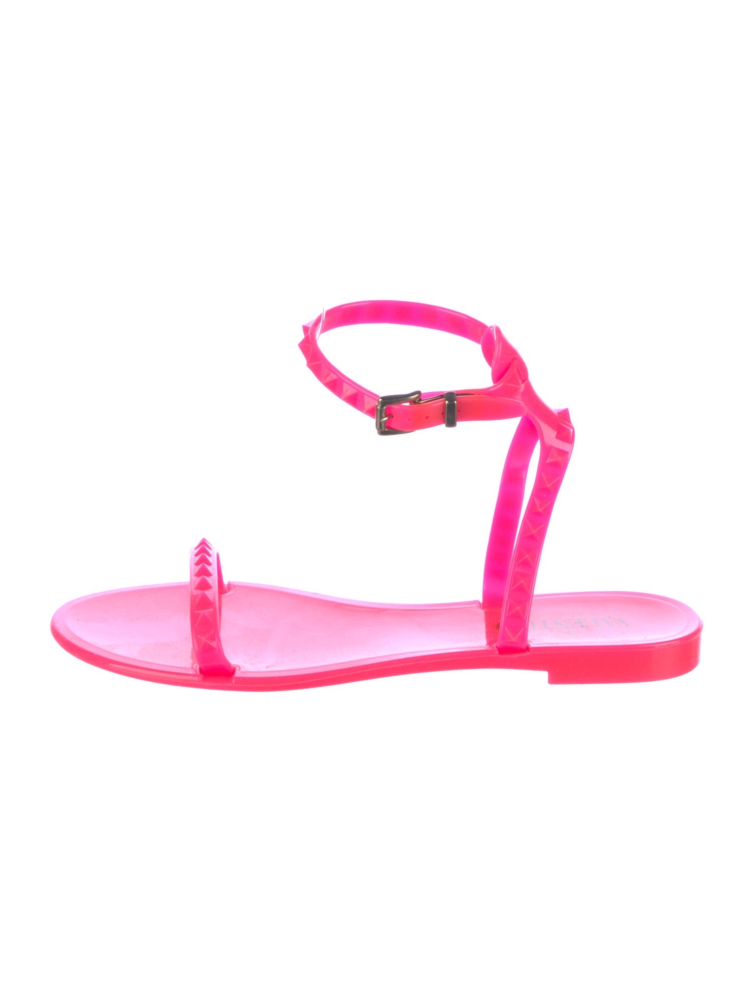 Valentino Rockstud Accents Rubber Gladiator Sandals