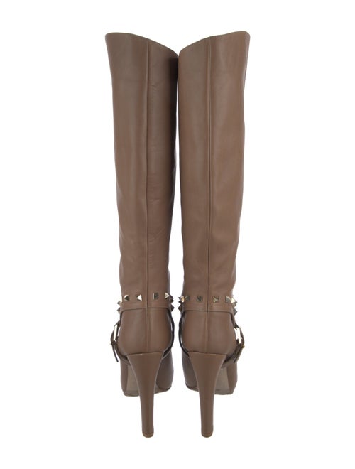 Valentino Rockstud Accents Leather Boots