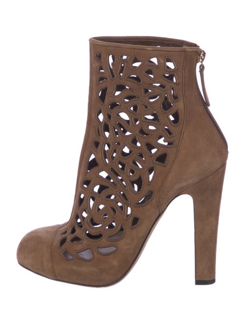 Valentino Leather Lace-Up Boots