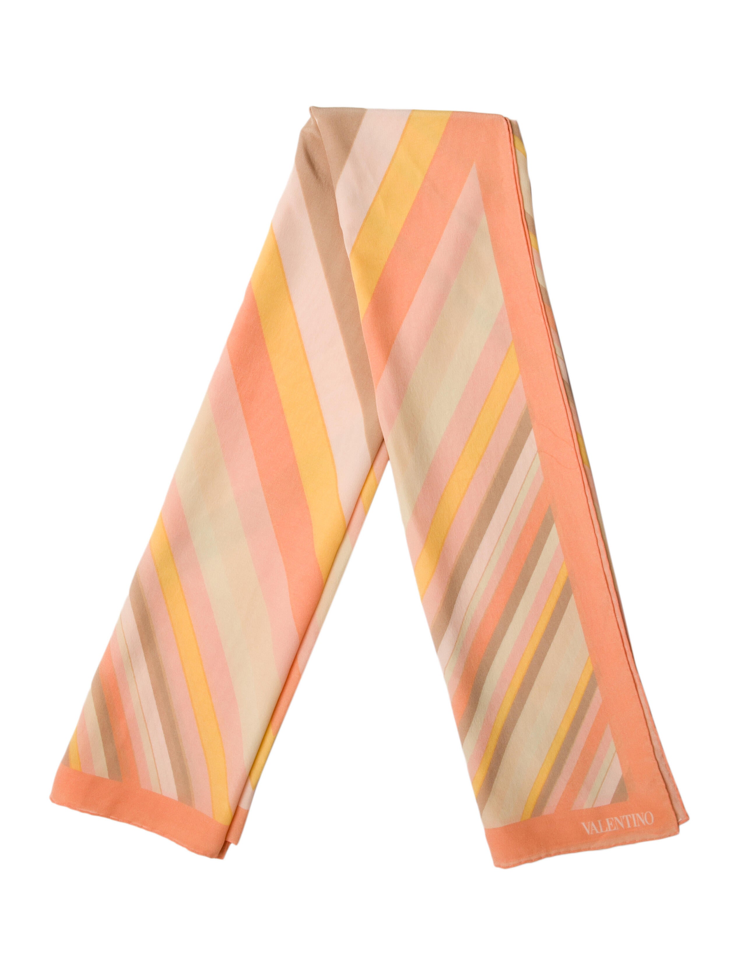 Valentino Silk Striped Scarf